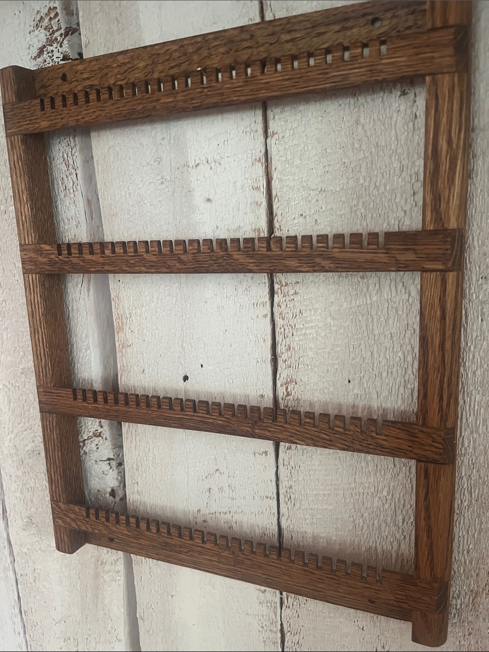 Rustic Vintage Wall Mount Jewelry Organizer - Picture 2 of 6